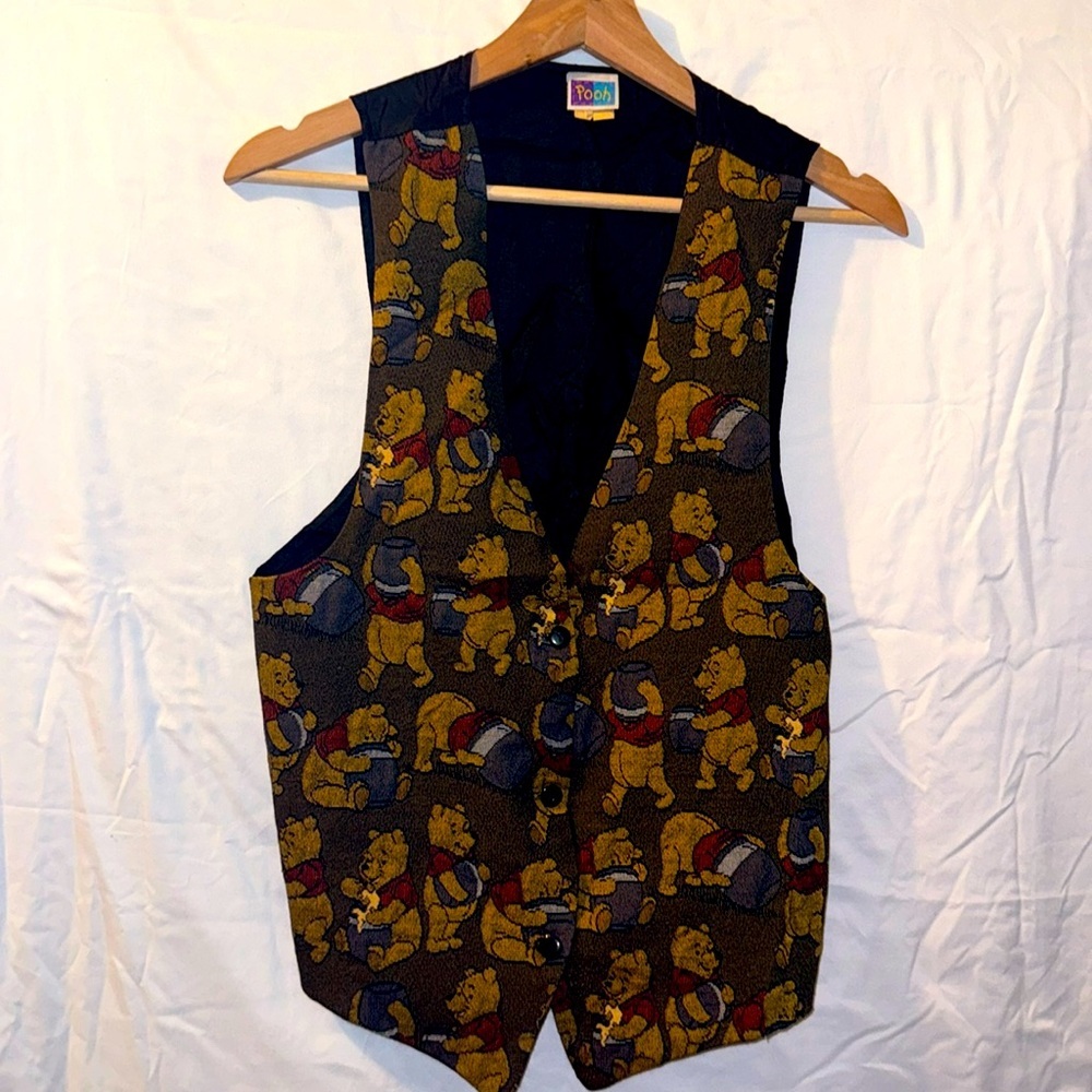 Vtg Winnie The Pooh Embroidered Vest size small